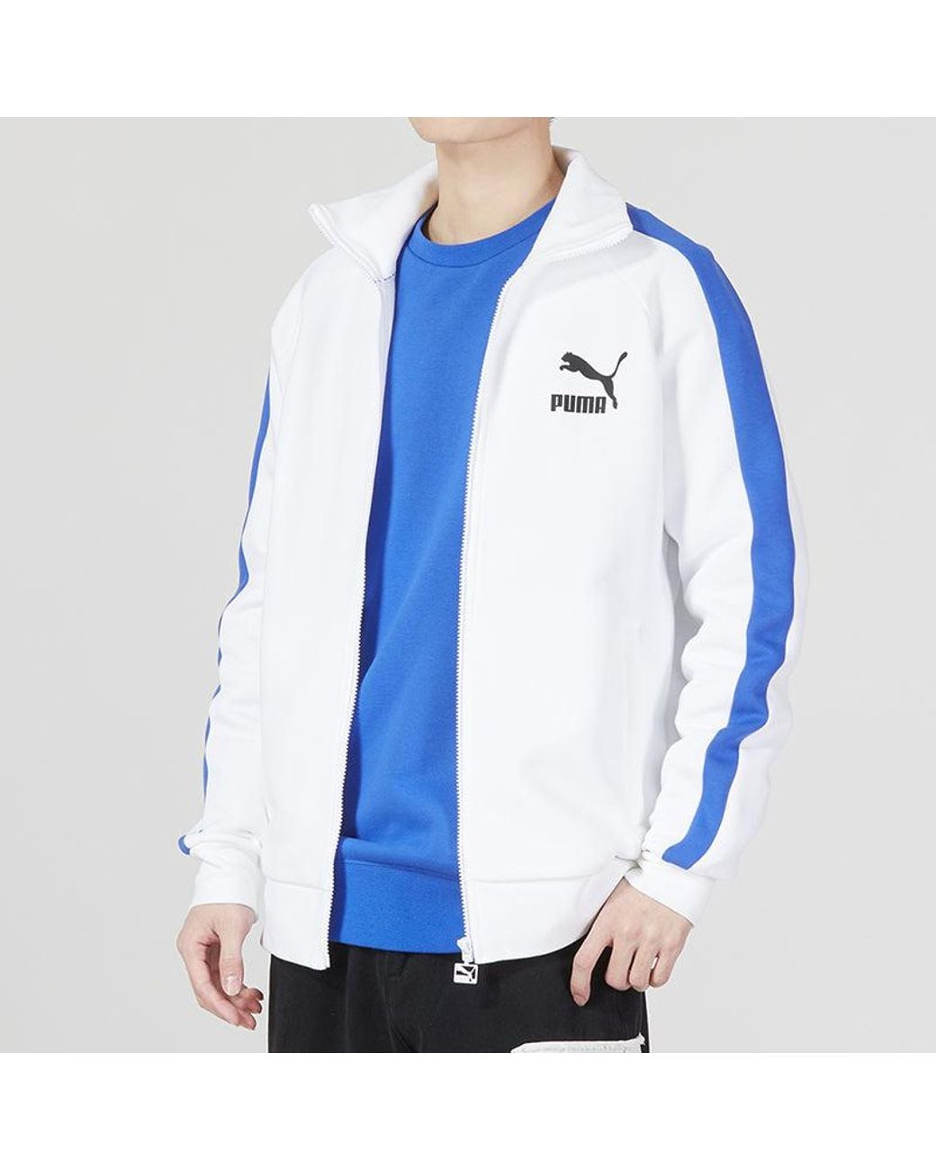 PUMA White Iconic T7 Track Jacket for men