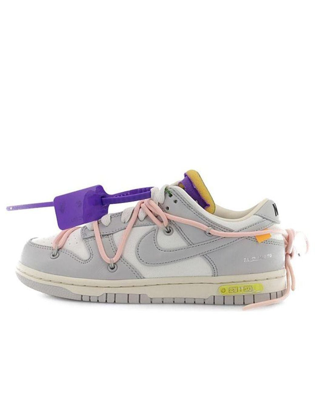 Nike Gray X Off- Dunk Low 'Lot 24 Of 50' for men