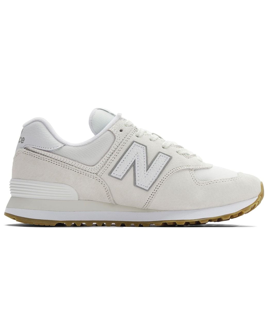 New Balance White 574 for men