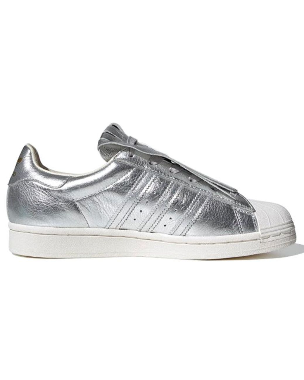 Adidas Gray (Wmns) Superstar Fringe Metallic'