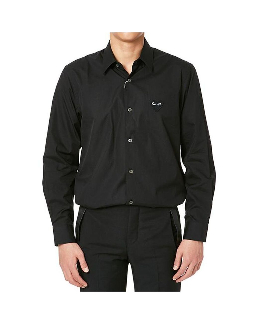 COMME DES GARÇONS PLAY Black Emblem Button Down for men