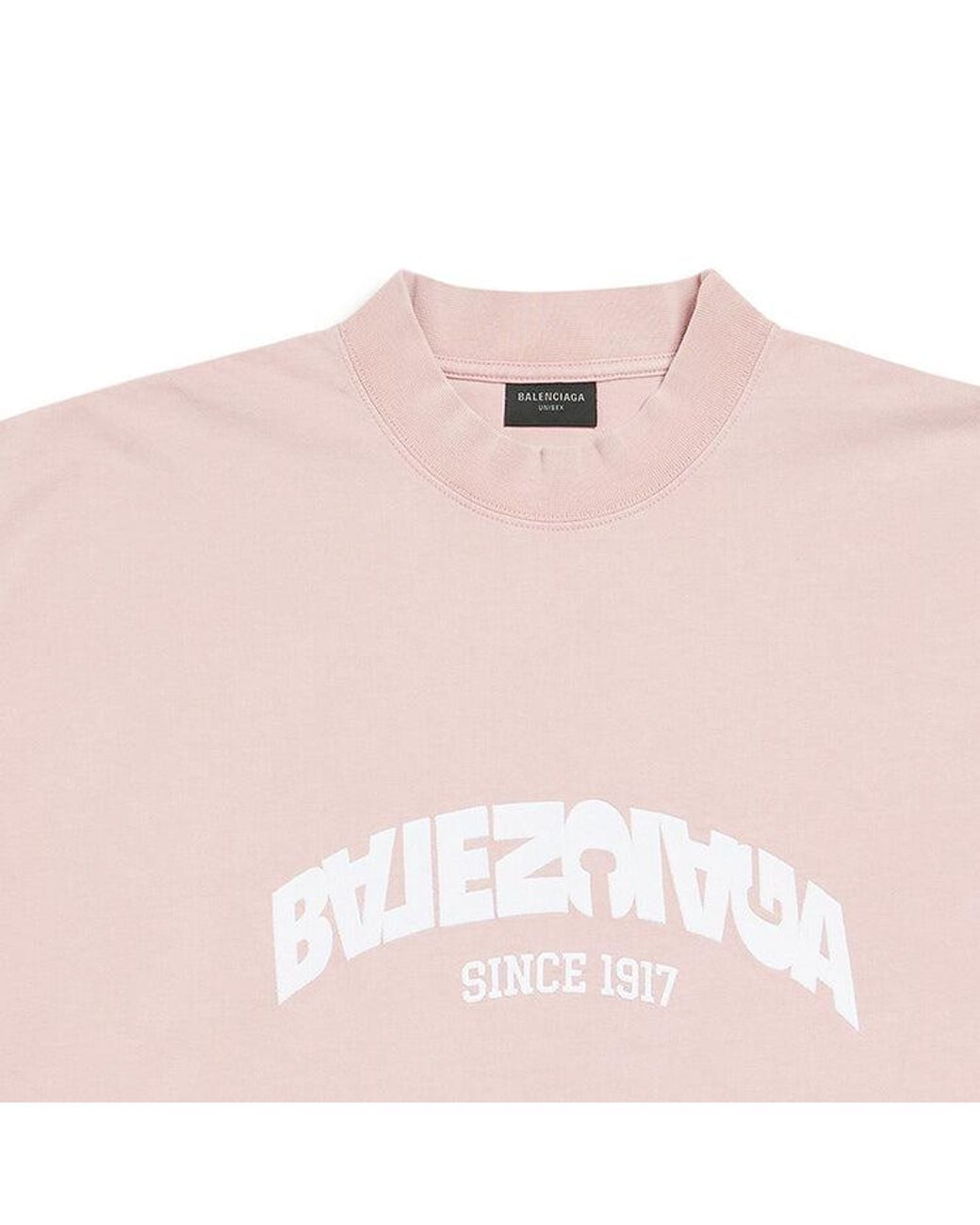 Balenciaga Pink Back Flip T-Shirt 'Light' for men