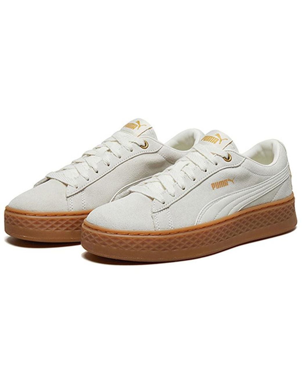 PUMA White (Wmns) Smash Platform Frill