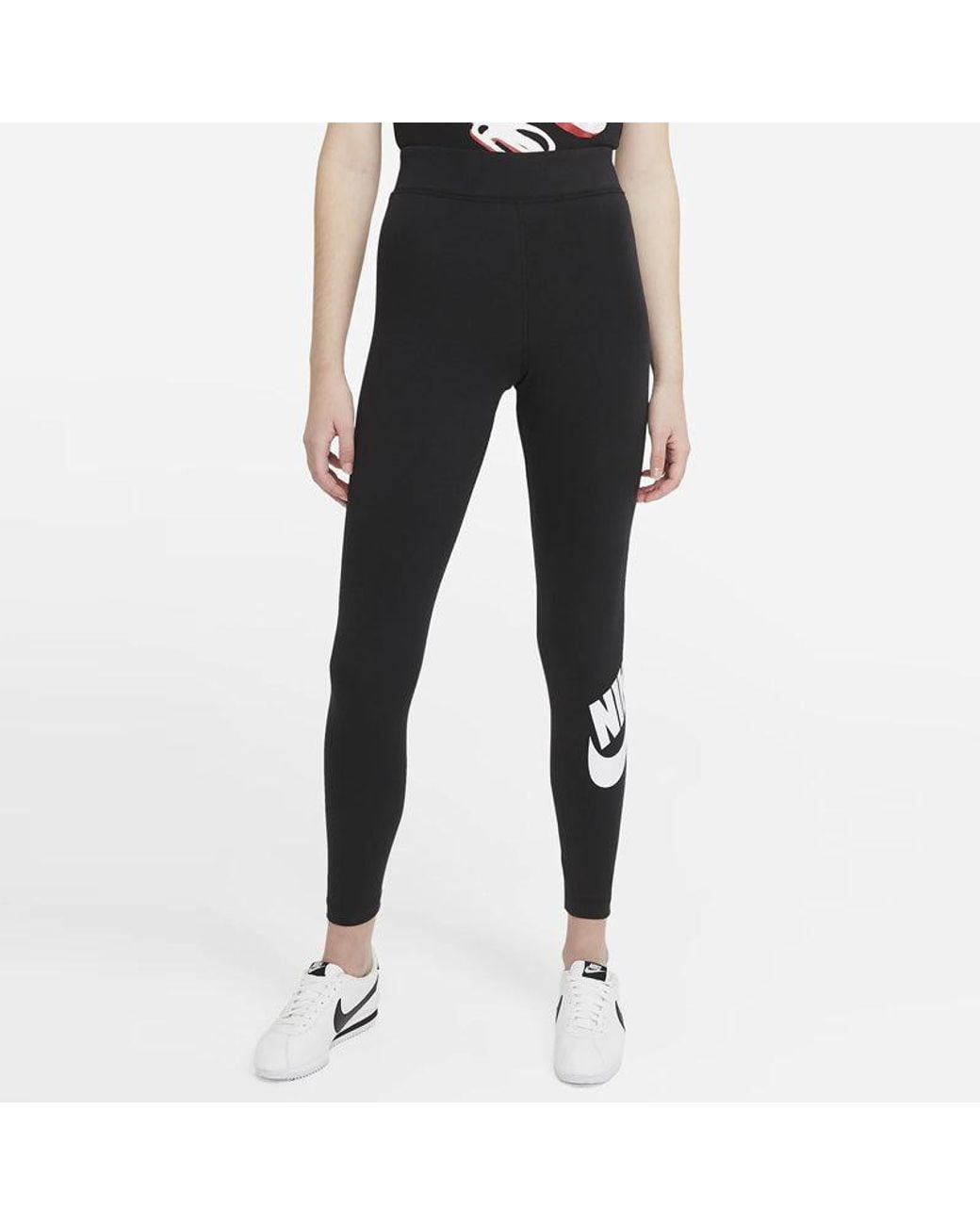 Nike Black (Wmns) Sportswear Essential High-Waisted Logo Leggings