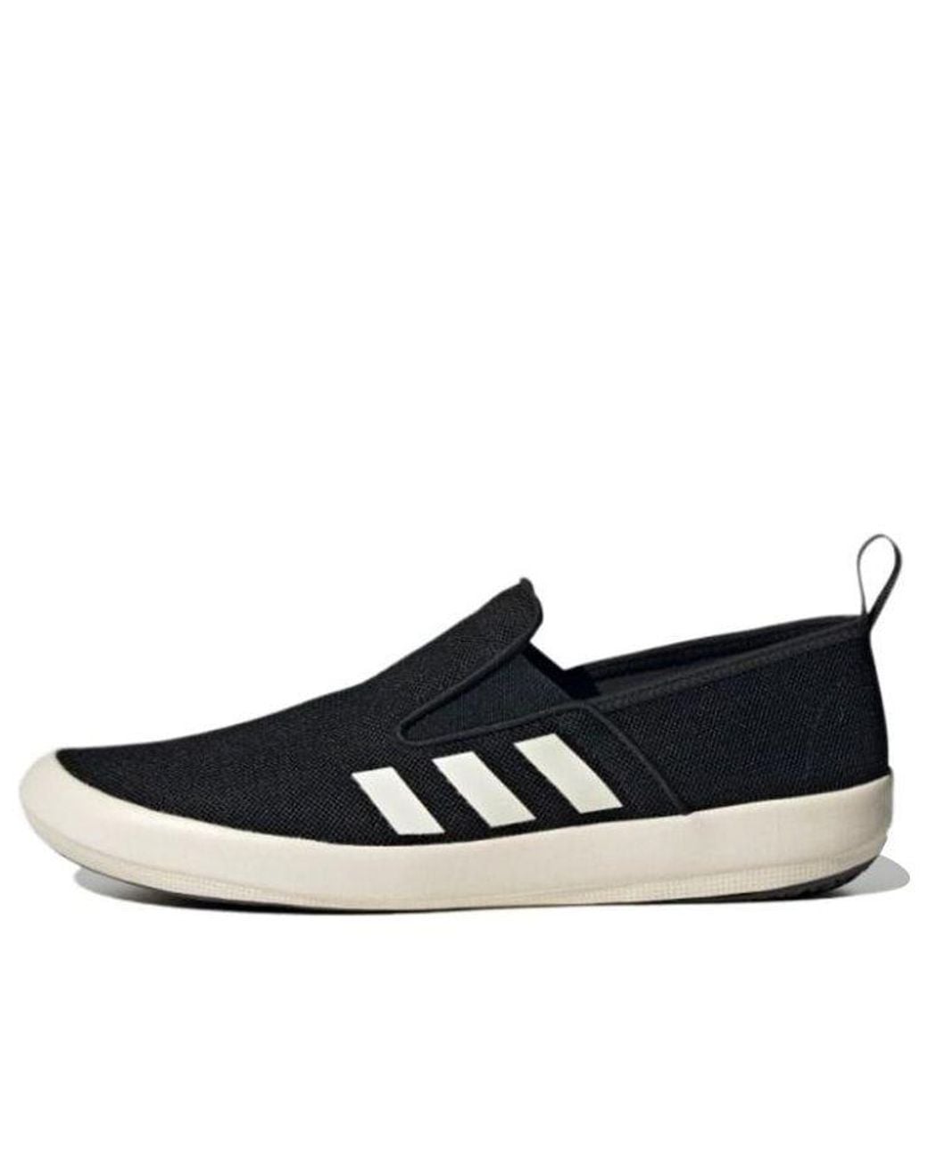 Adidas Black Terrex Boat Slip-On Shoes for men