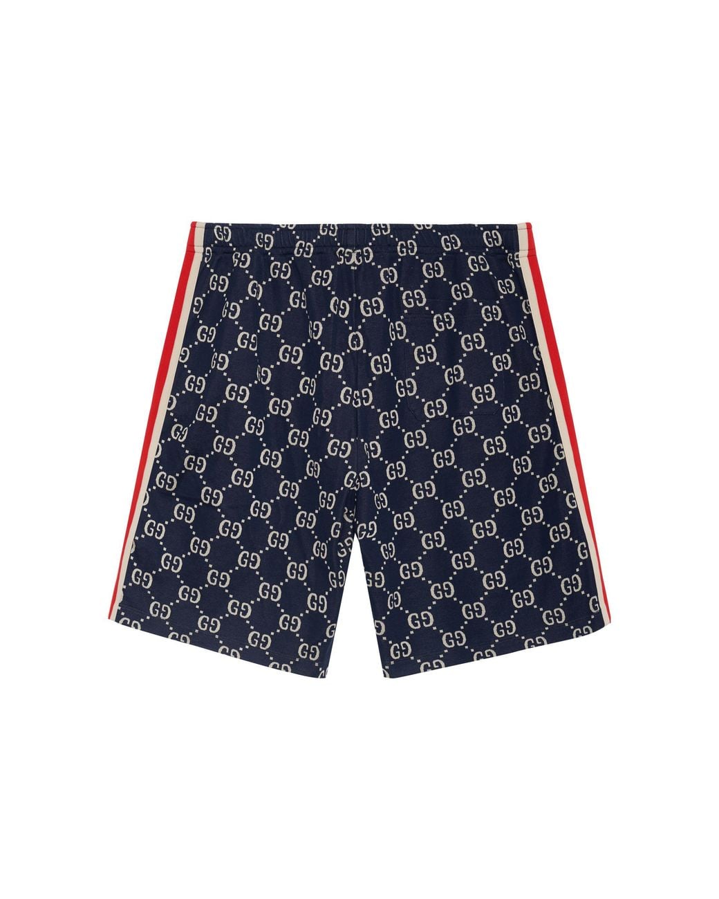 Gucci Blue Side Contrast Striped Jacquard Shorts For for men