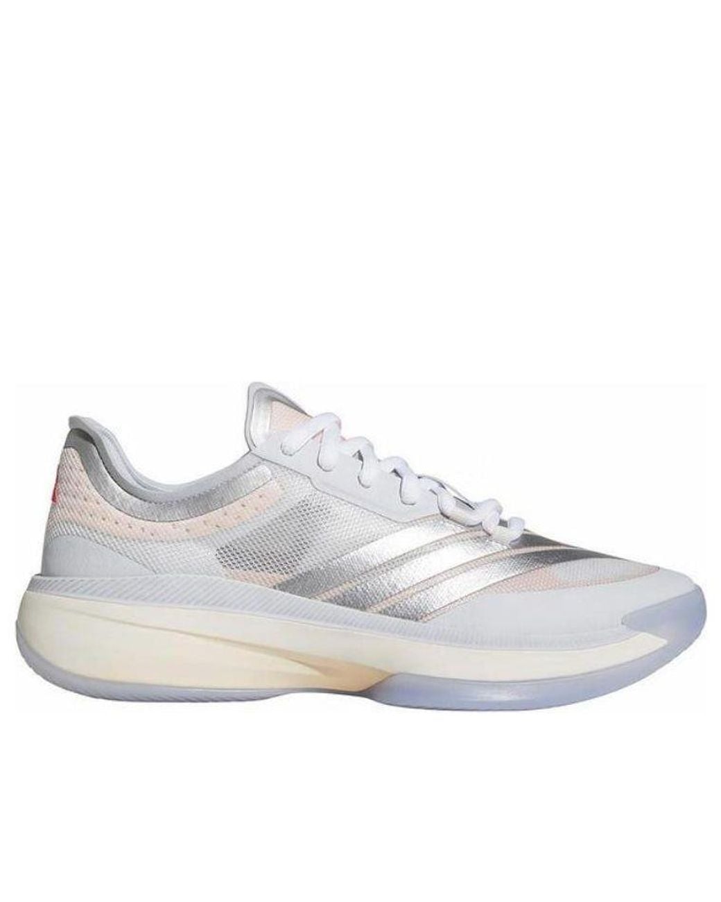 adidas gazelle silver green womens adidas Women's Exhibit Select Mid Basketball Shoes, Size 9, White/Red main image 1