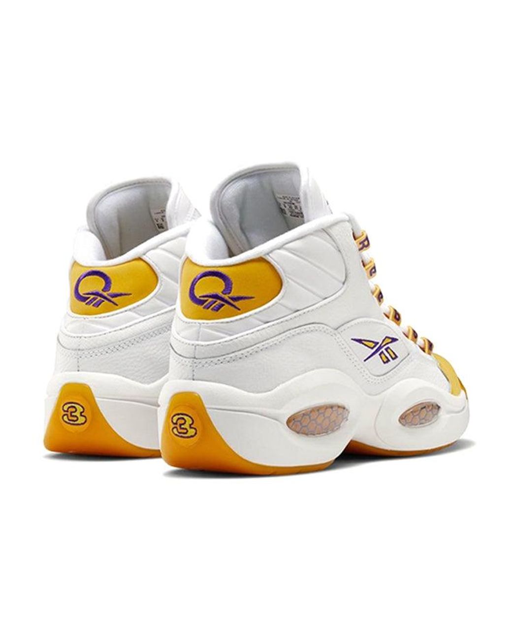 Reebok White Question Mid Toe' for men