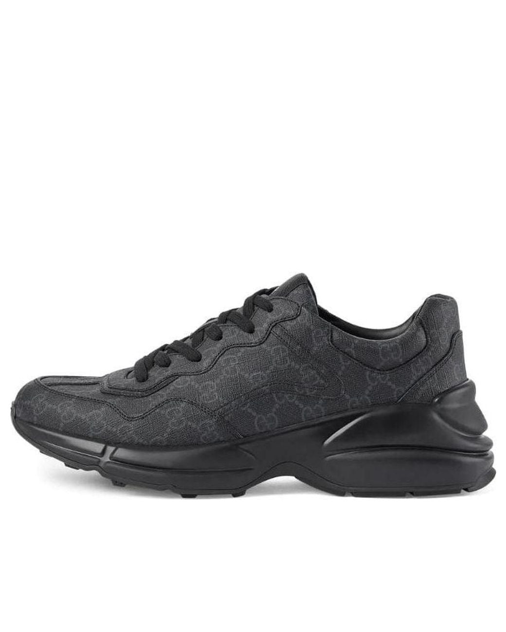 Gucci Black Gg Print Sneakers for men