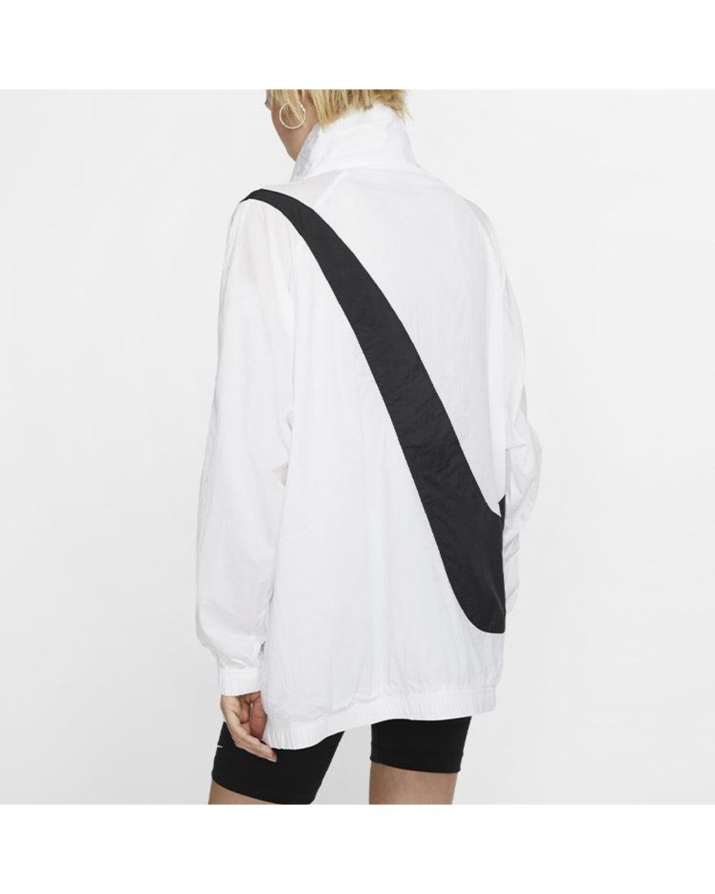 Nike White (Wmns) Collar Big Swoosh Jacket
