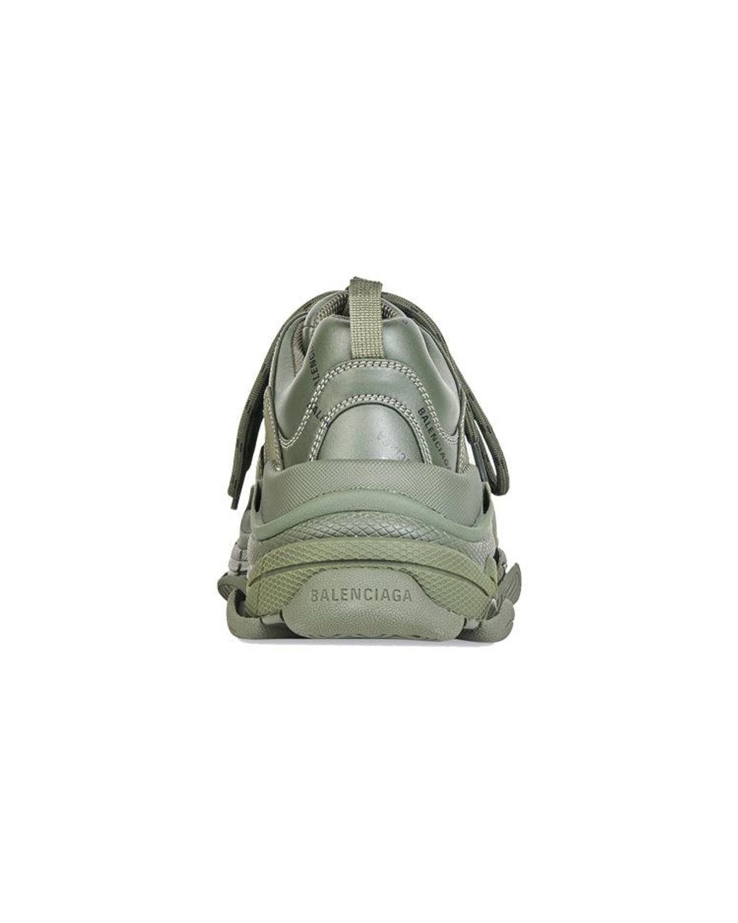 Balenciaga Green Triple S 'Allover Logo for men