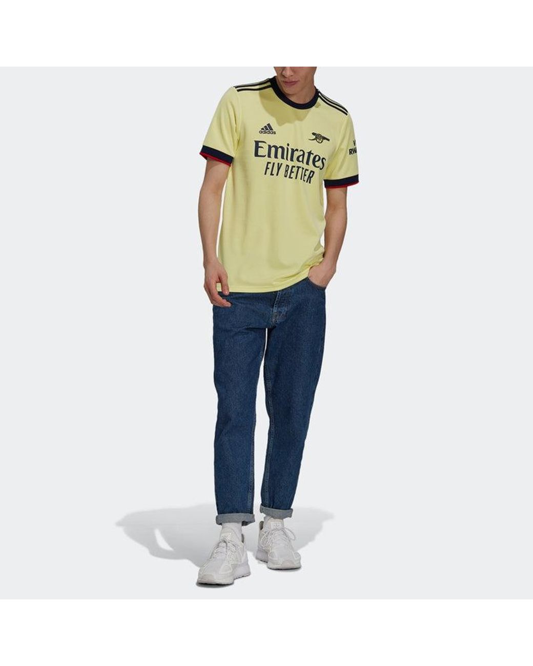 Adidas Yellow Arsenal 21/22 Away Jersey for men