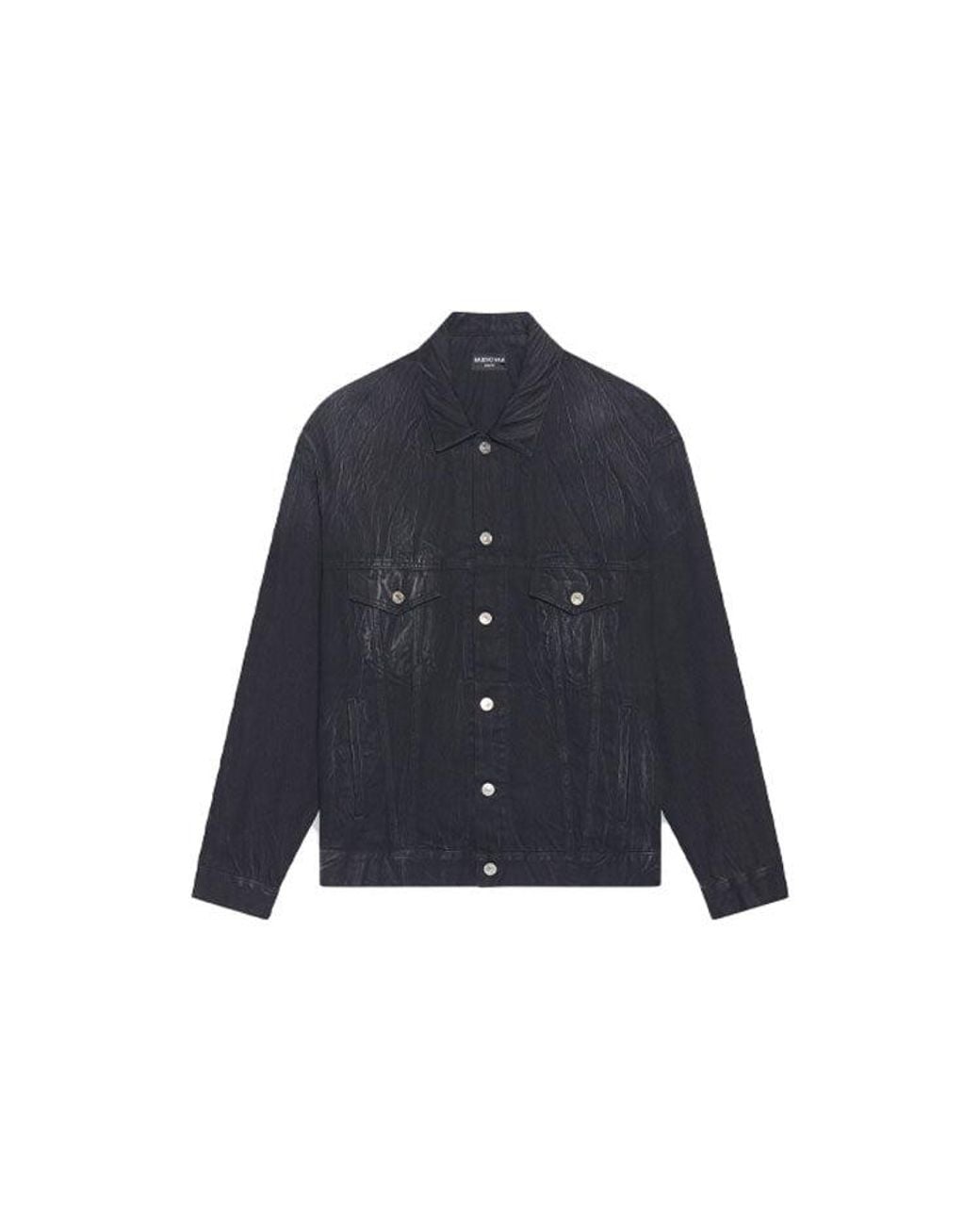Balenciaga Blue Cities Paris Oversized Denim Jacket 'Washed' for men