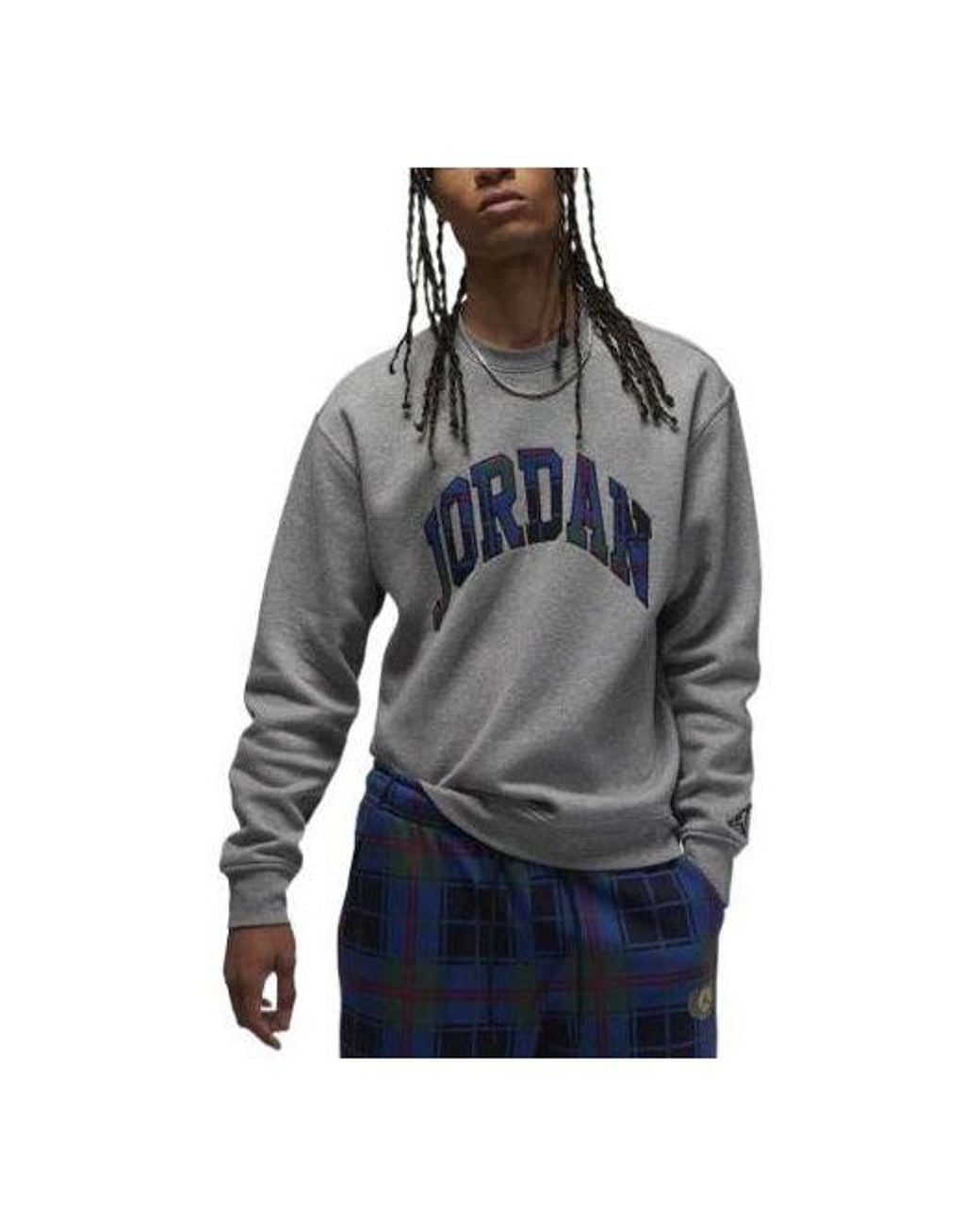 Nike Gray Holiday Fleece Crew Sweatshirt for men