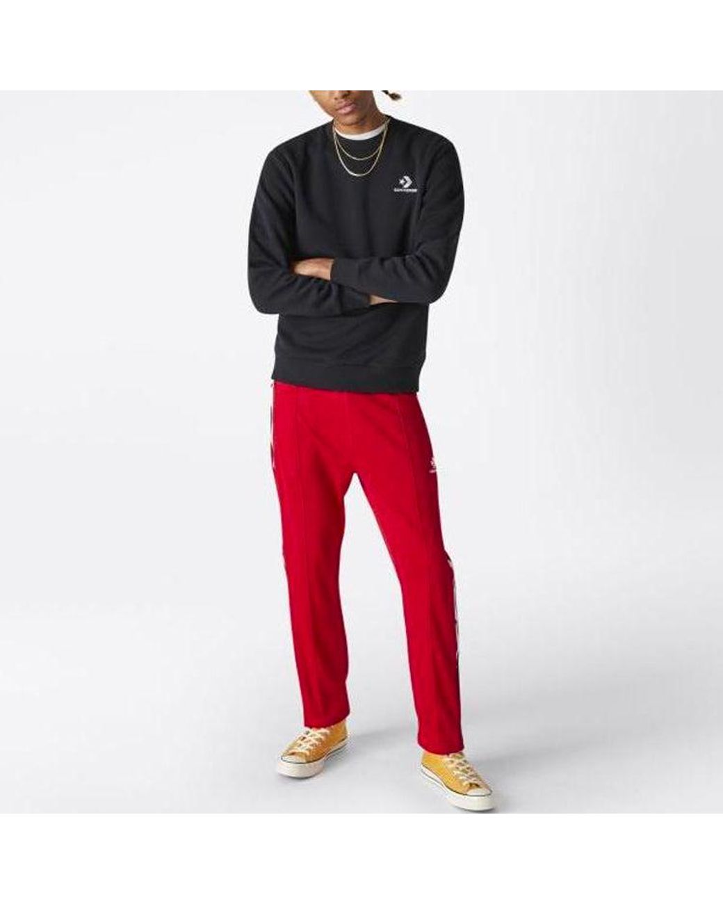 Converse Black Star Chevron Emb Crew Sweatshirt for men