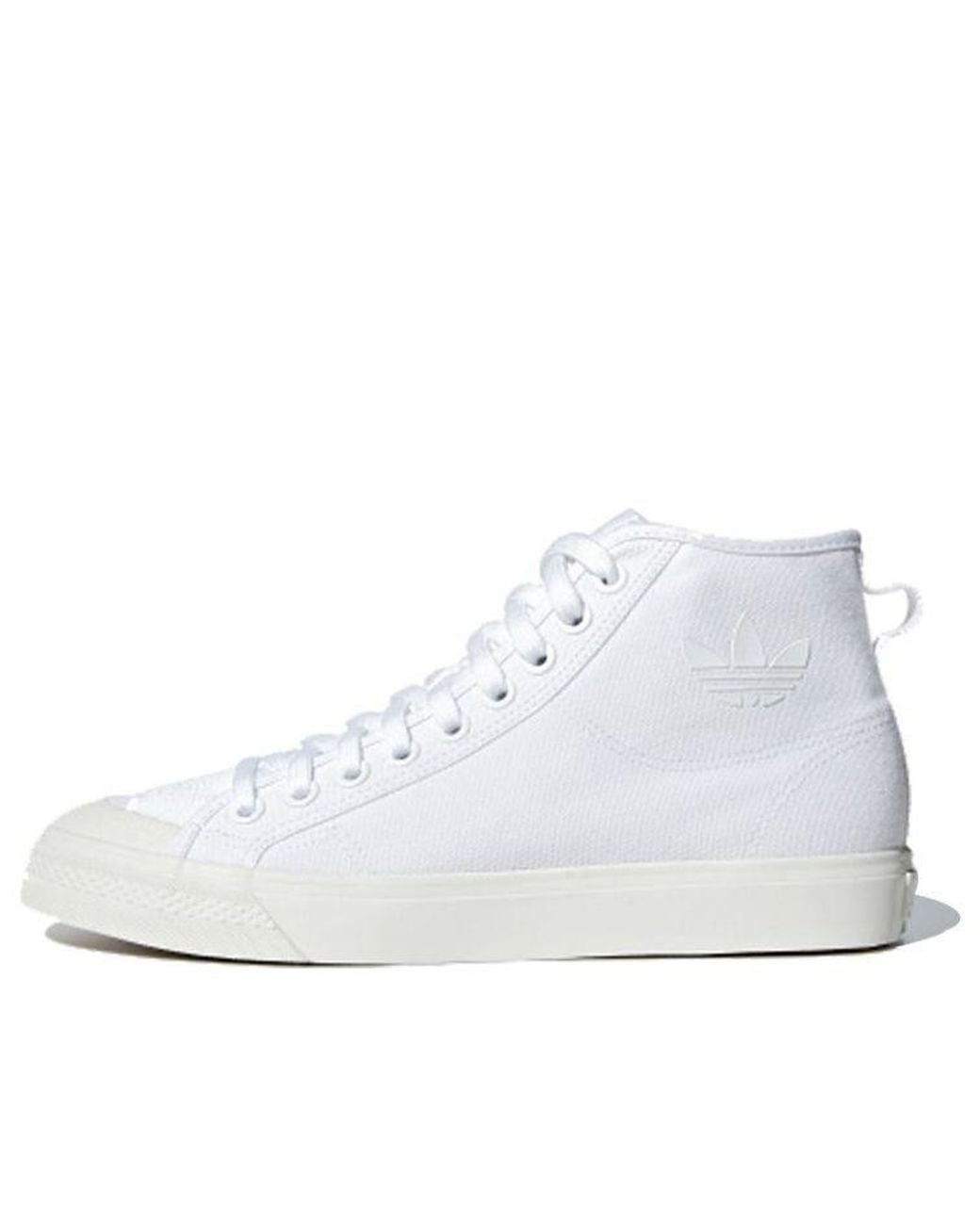 Adidas White Nizza Hi 'Cloud' for men