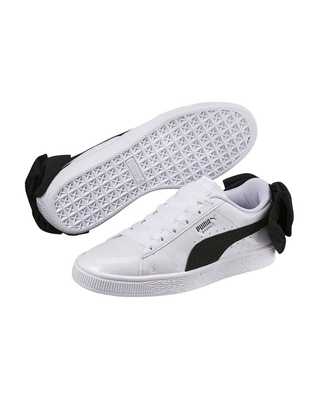 PUMA White (Wmns) Basket Bow
