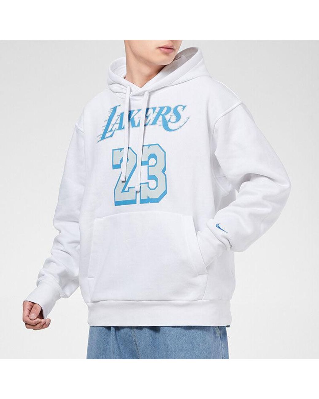 Nike White City Edition Nba Los Angeles Lakers Printing Fleece for men