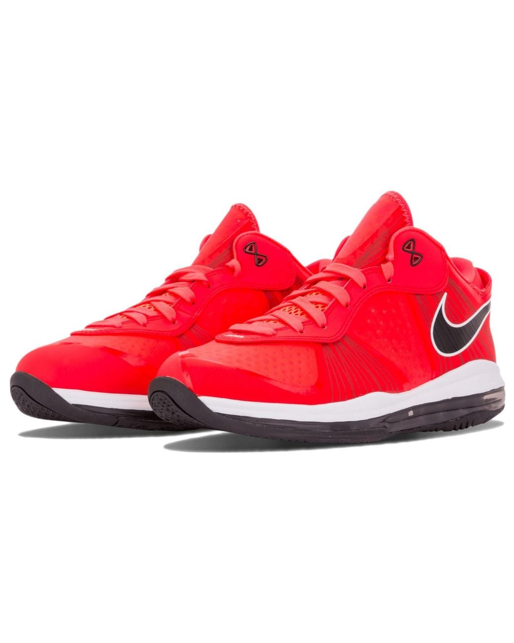 Nike Red Lebron 8 V/2 Low "Solar" for men