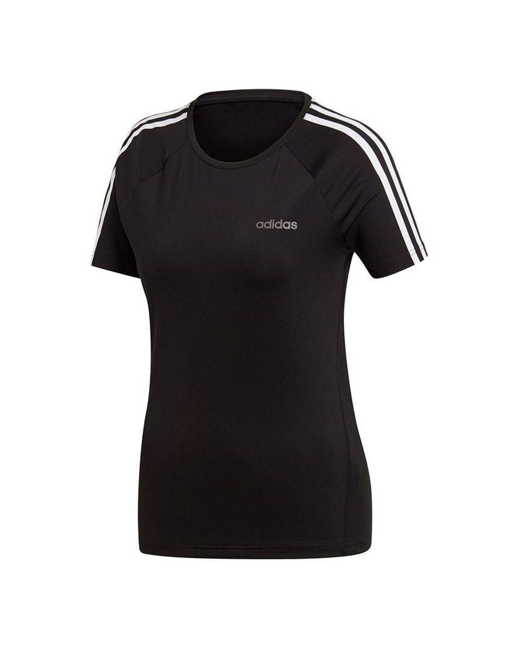 Adidas Black (Wmns) Design 2 Move 3-Stripe T-Shirt