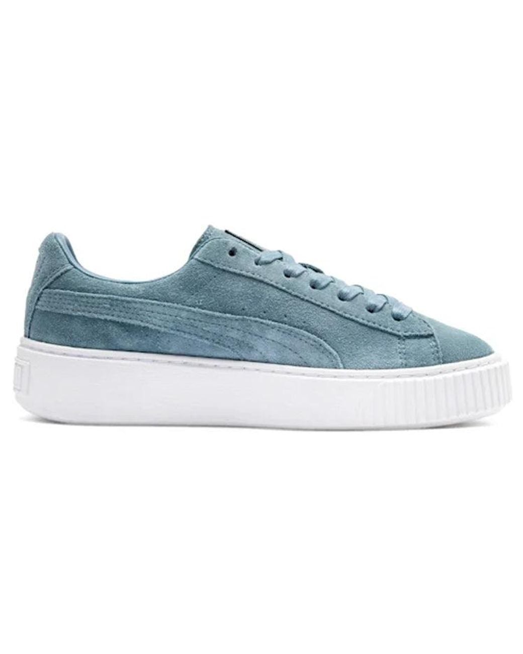 PUMA Blue (Wmns) Suede Platform