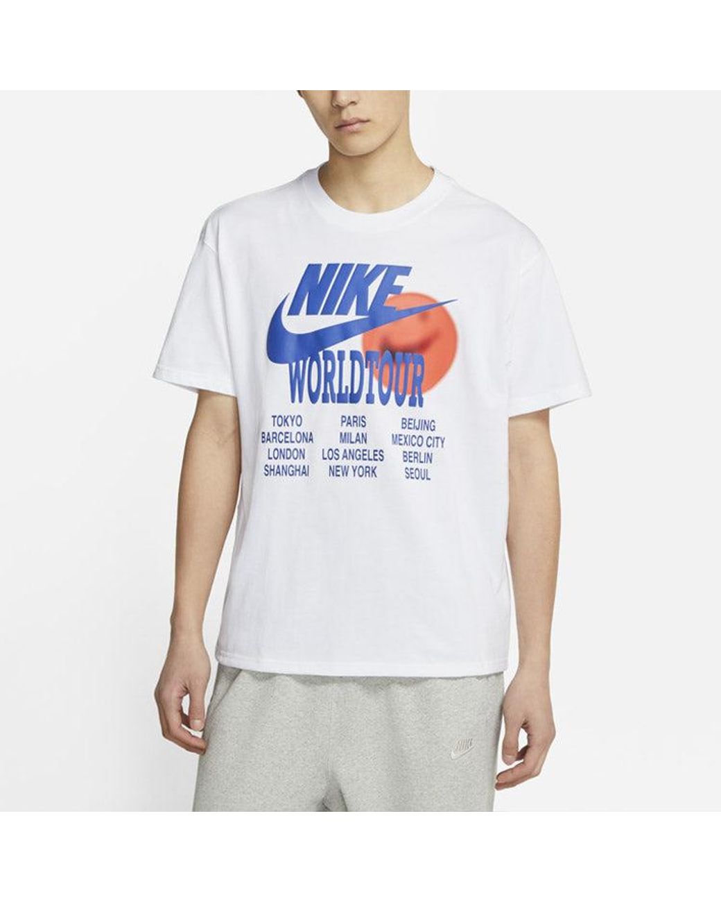 Nike White As Sportswear Tee World Tour for men
