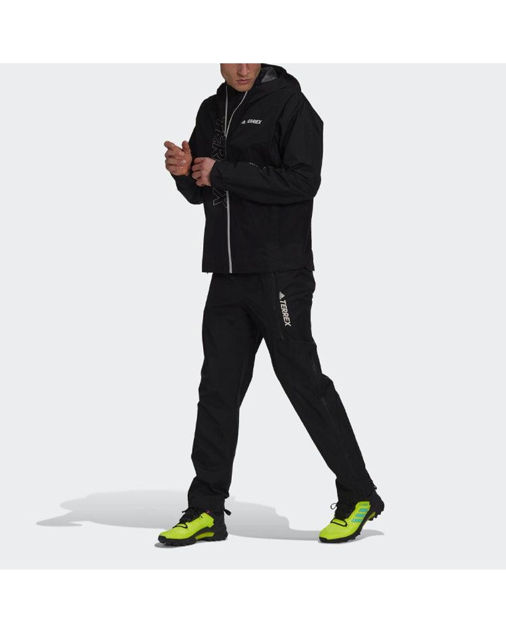 Adidas Black Terrex Gore-tex Paclite Rain Jacket for men