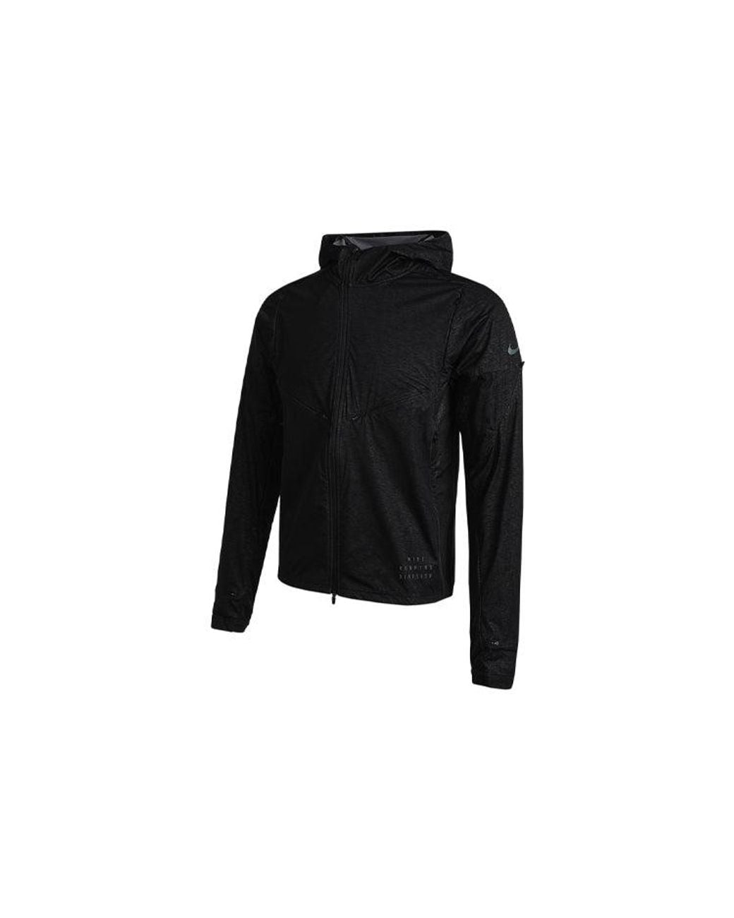 Nike Black Casual Hooded Running Jacket for men