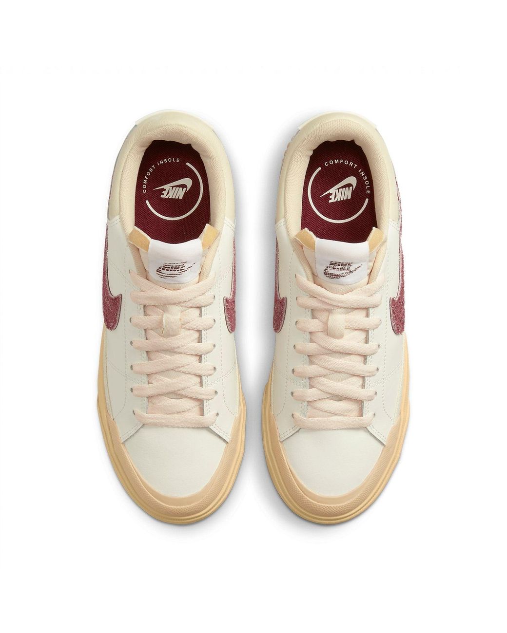 Nike Pink (Wmns) Court Legacy Lift 'Sail Dark Beetroot'