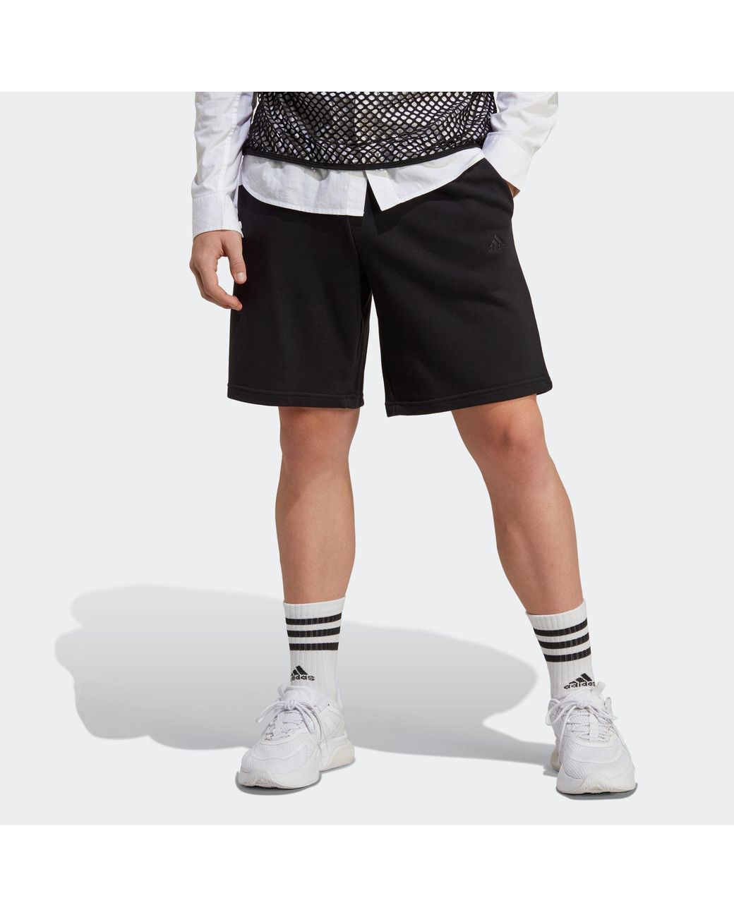 Adidas Black All Szn French Terry Shorts for men