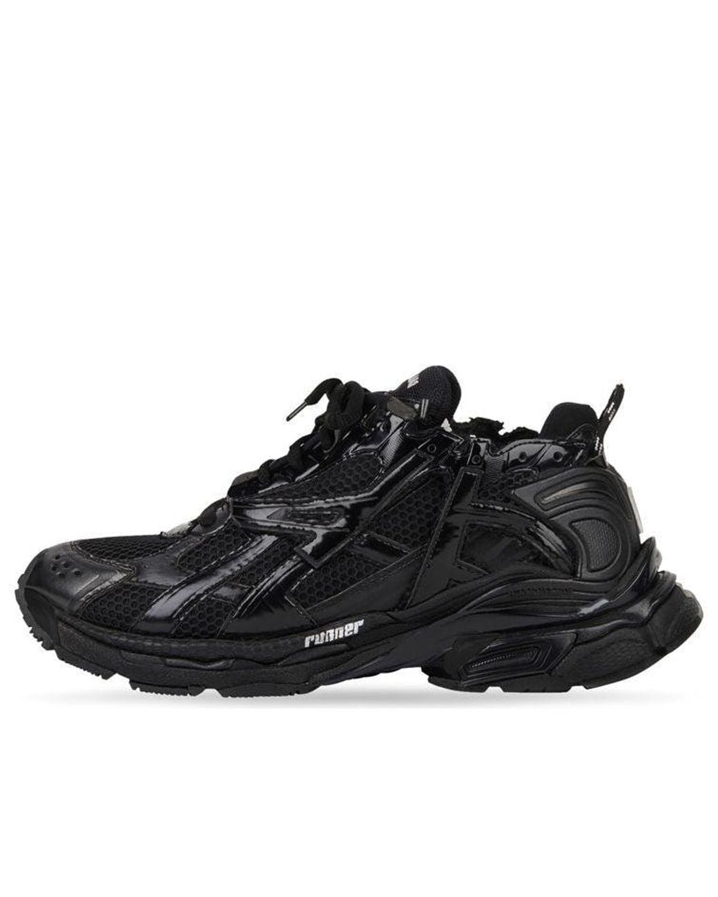 Balenciaga Black Runner Sneakers Mesh And Nylon' for men