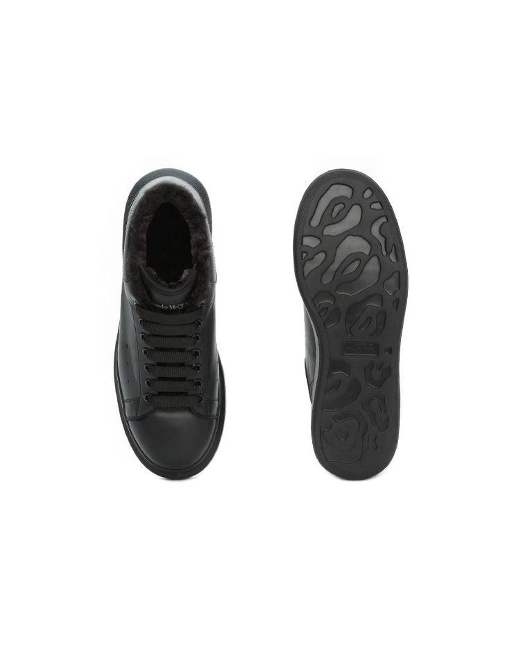 McQueen Black Oversized Sneaker Wool' for men