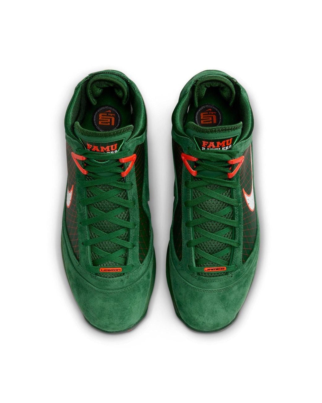 Nike Green X Florida A&M University Lebron 7 Retro 'Rattlers for men