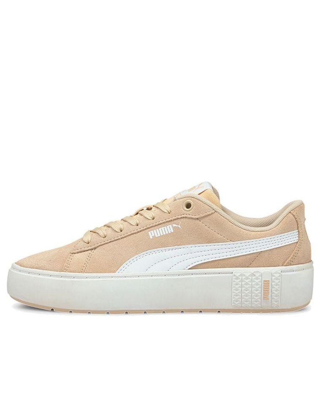 PUMA White (Wmns) Smash Platform V2 Suede