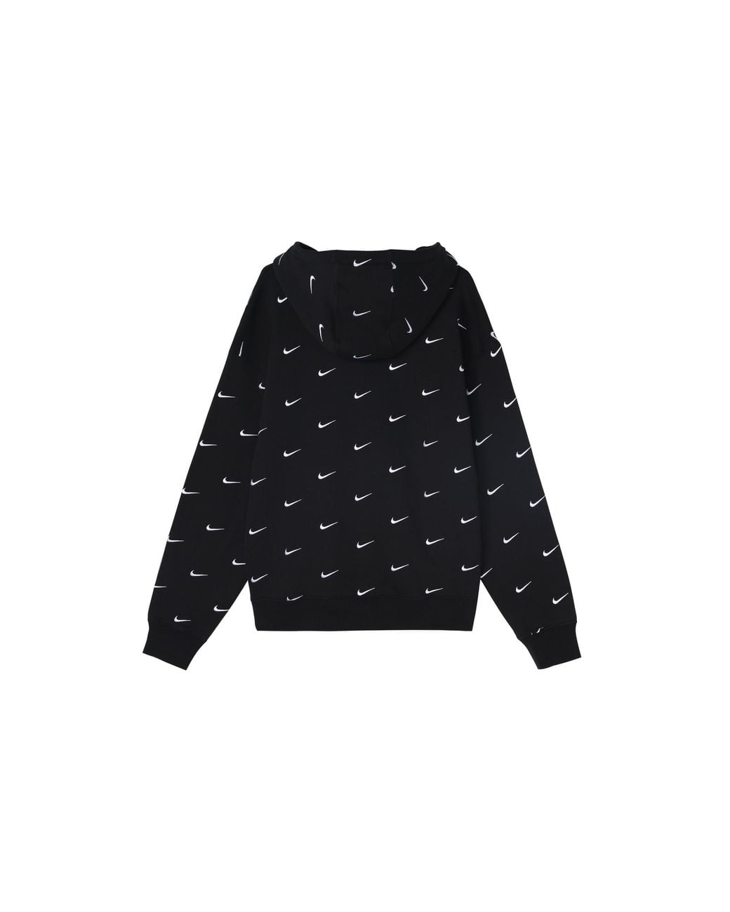 Nike Black All Over Swoosh Logo Hoodie for men