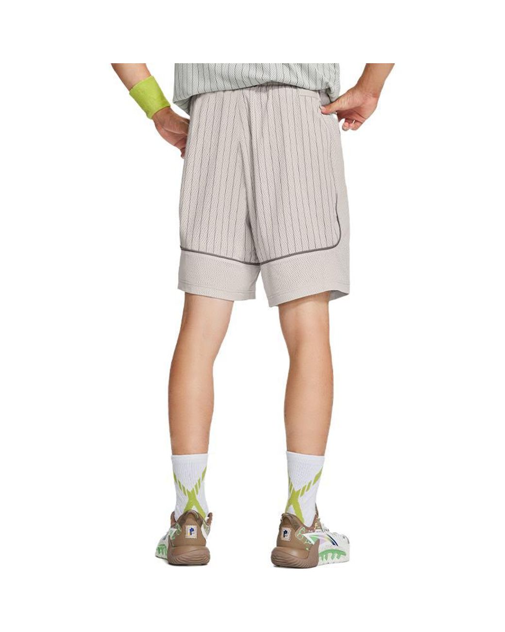 Li-ning Gray Casual Sport Lined Shorts for men