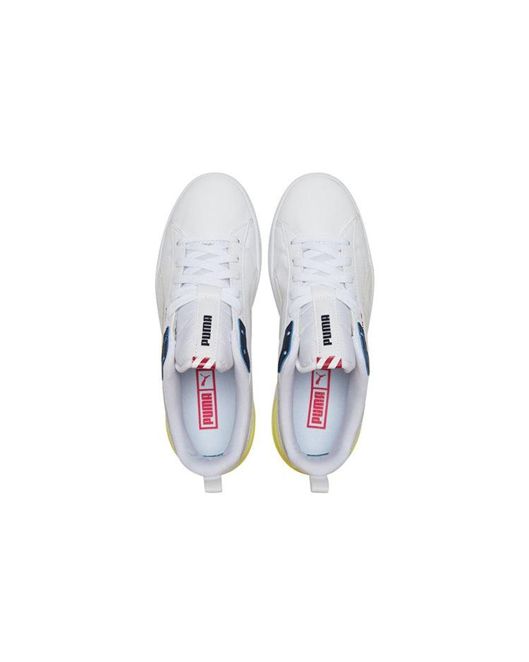 PUMA White Suede Bloc Pear' for men