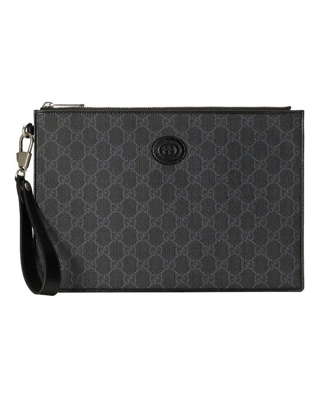 Gucci Black Pouch With Interlocking G for men