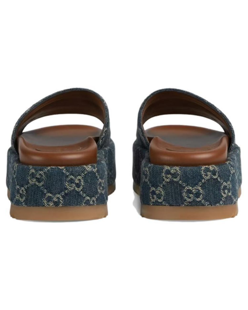 Gucci Blue (Wmns) Angelina Platform 55 Mm Sandal 'Jacquard Denim'
