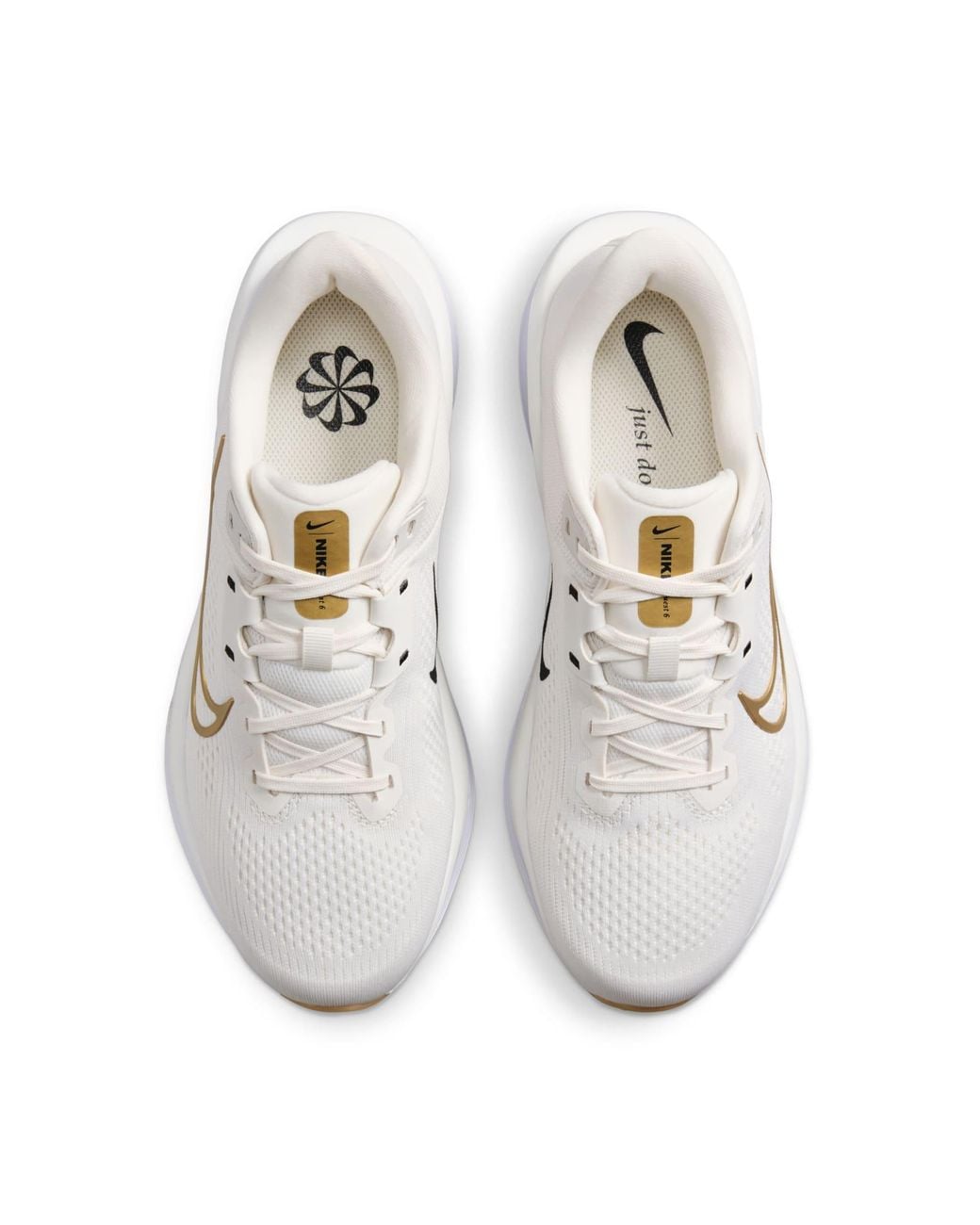 Nike White Quest 6 Road Running Shoes