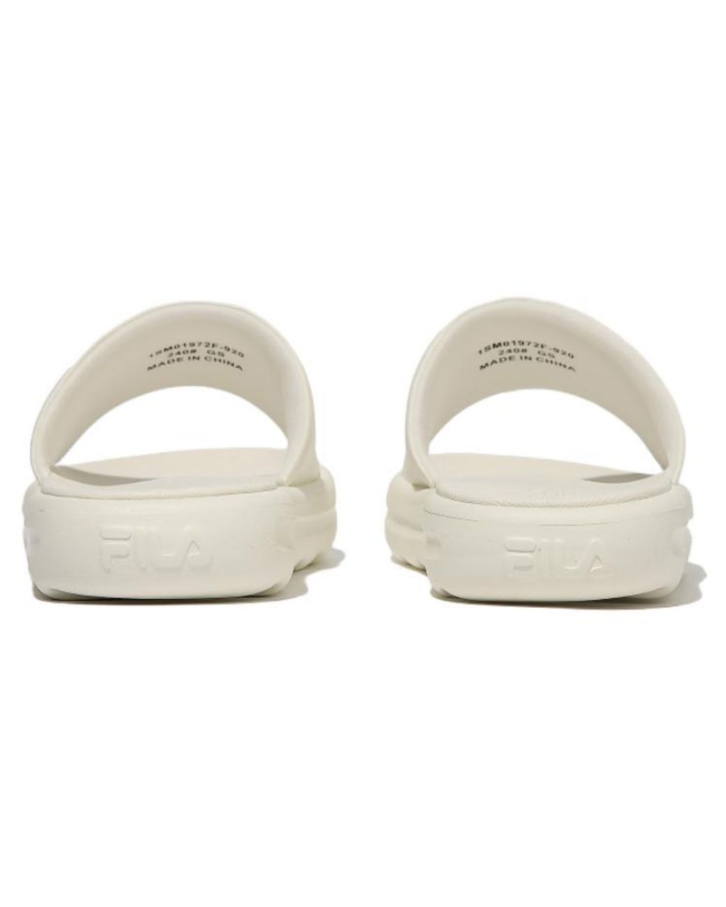 Fila White Drifter V2 Large Logo Slides for men