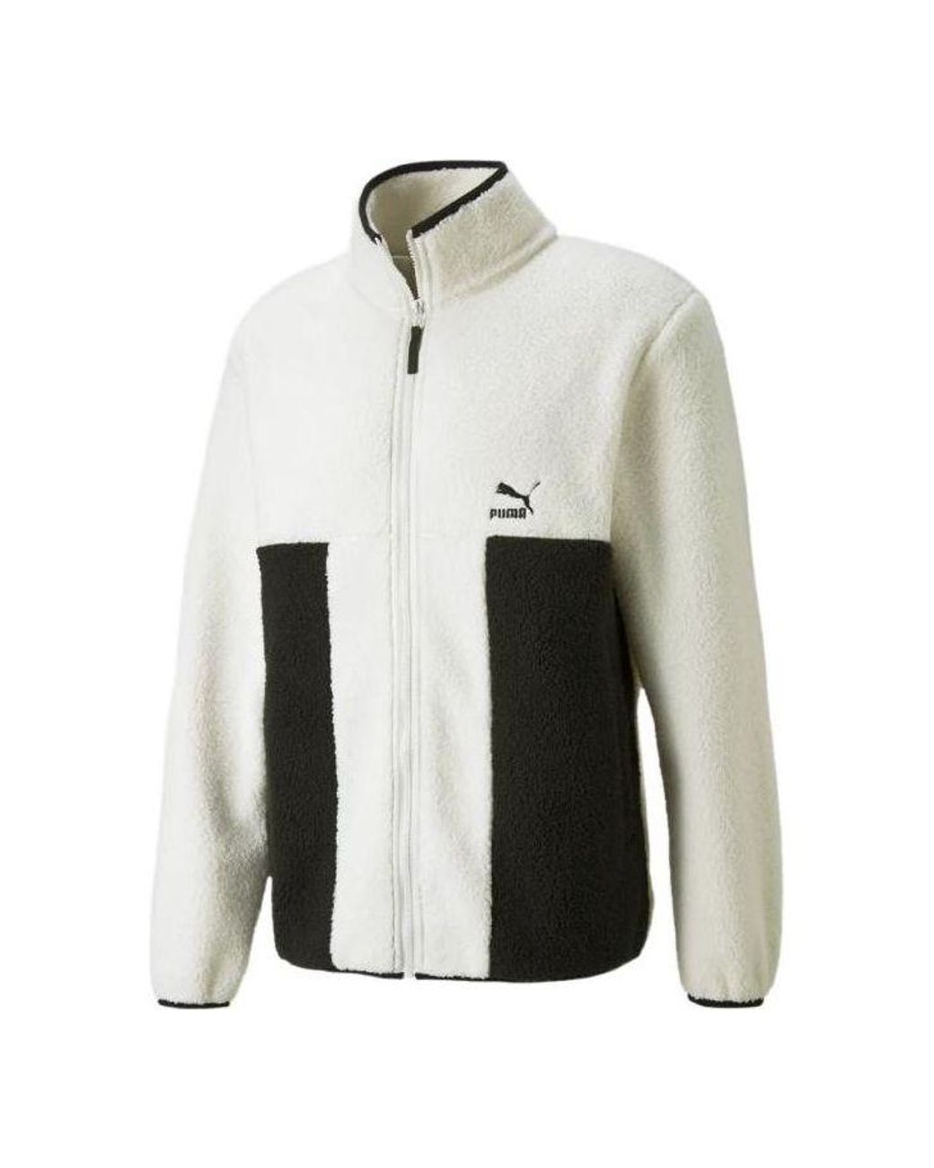 PUMA White Logo Clsx Sherpa Jacket for men