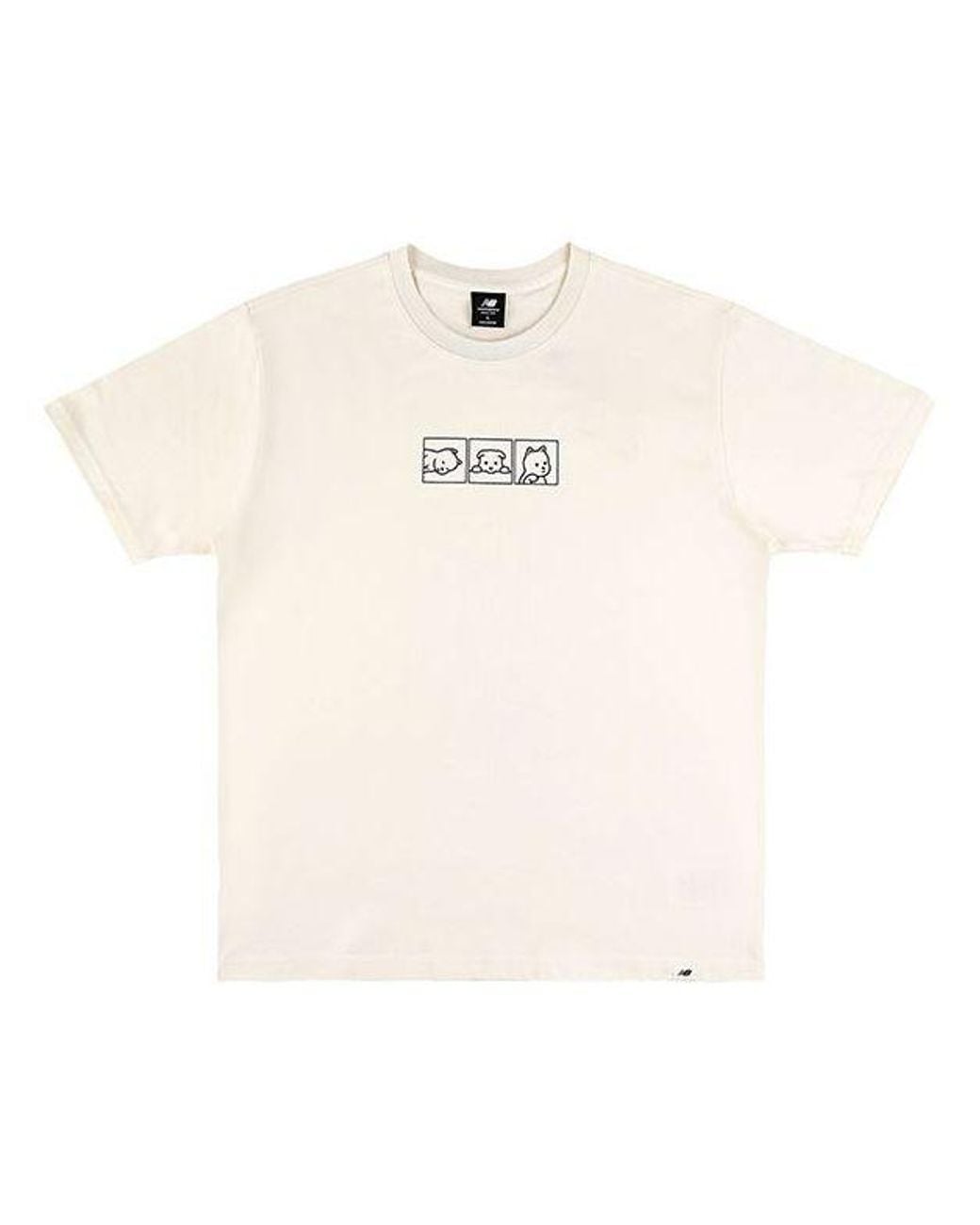 New Balance White X Noritake Printing Round-Neck Ivory