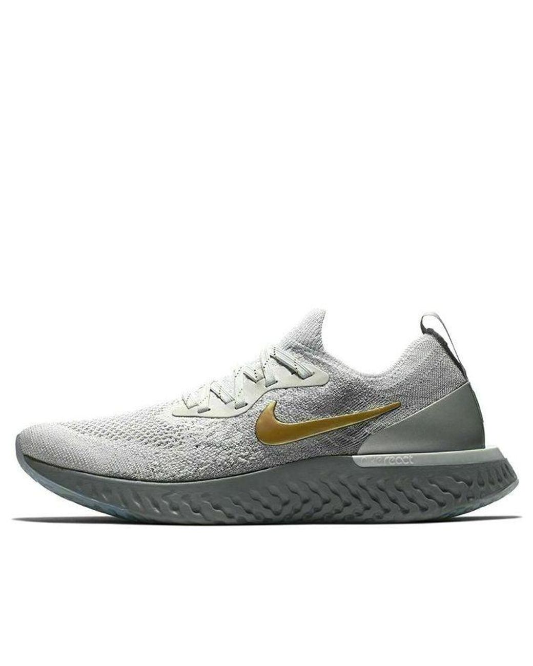 Nike React Flyknit Premium 'vast Grey Gold' in Gray