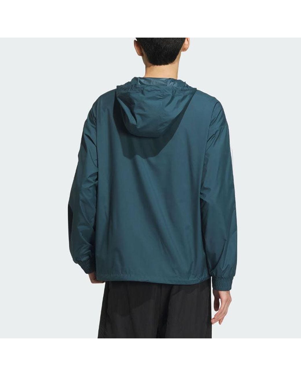 Adidas Blue Neo Essentials Windbreaker Jackets for men