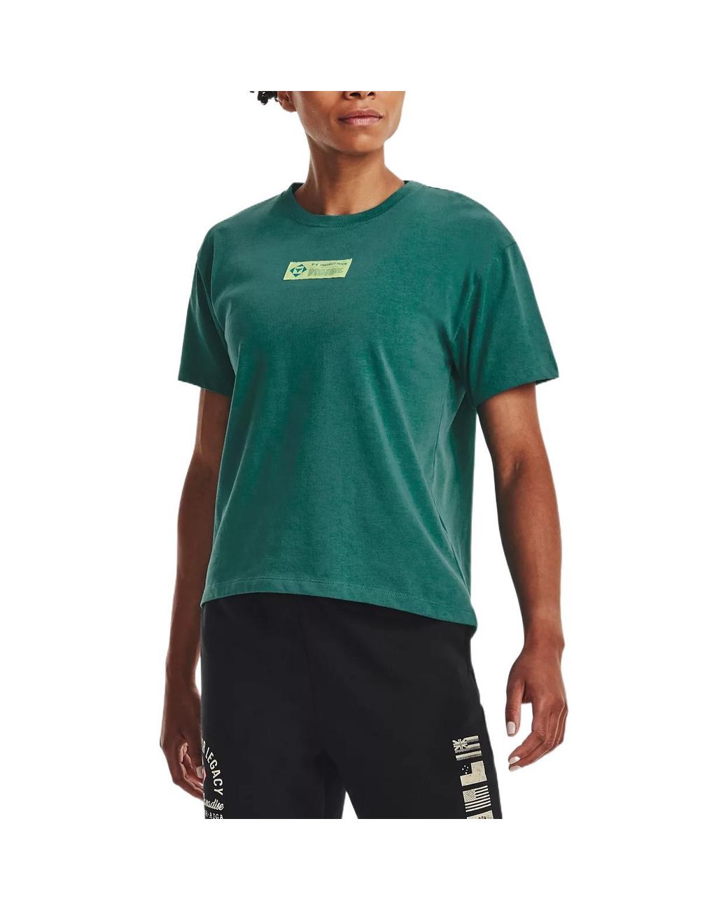 Under Armour Green (Wmns) Project Rock Globe T-Shirt 'Coastal'