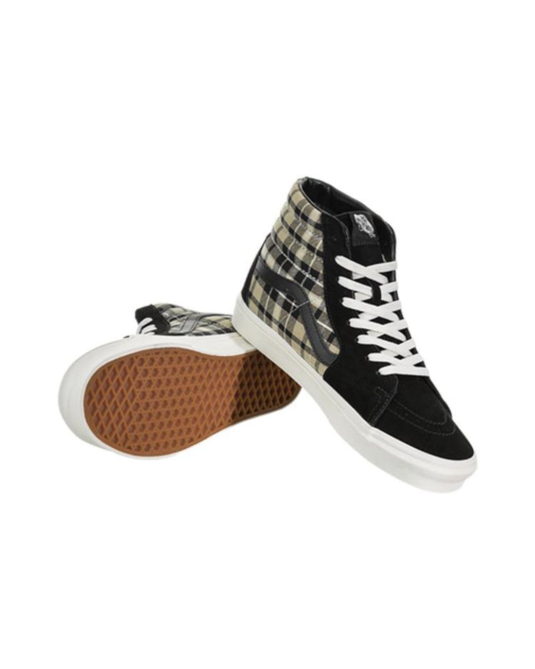 Vans Black Sk8-Hi Plaid for men