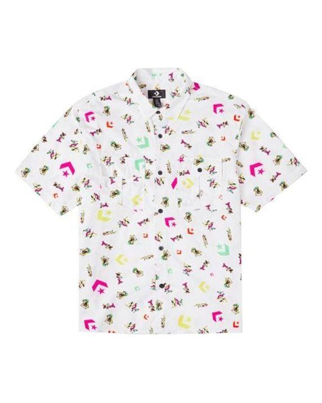 Converse White Park Gym All Over Print Shirt for men