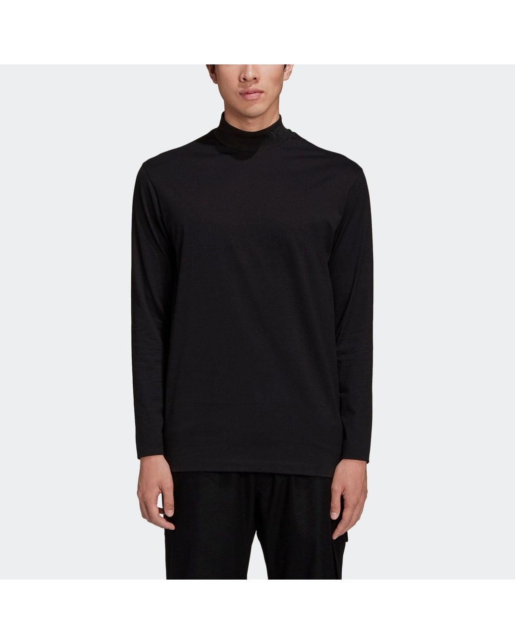 Adidas Black Y-3 Solid Color Casual Long Sleeves for men