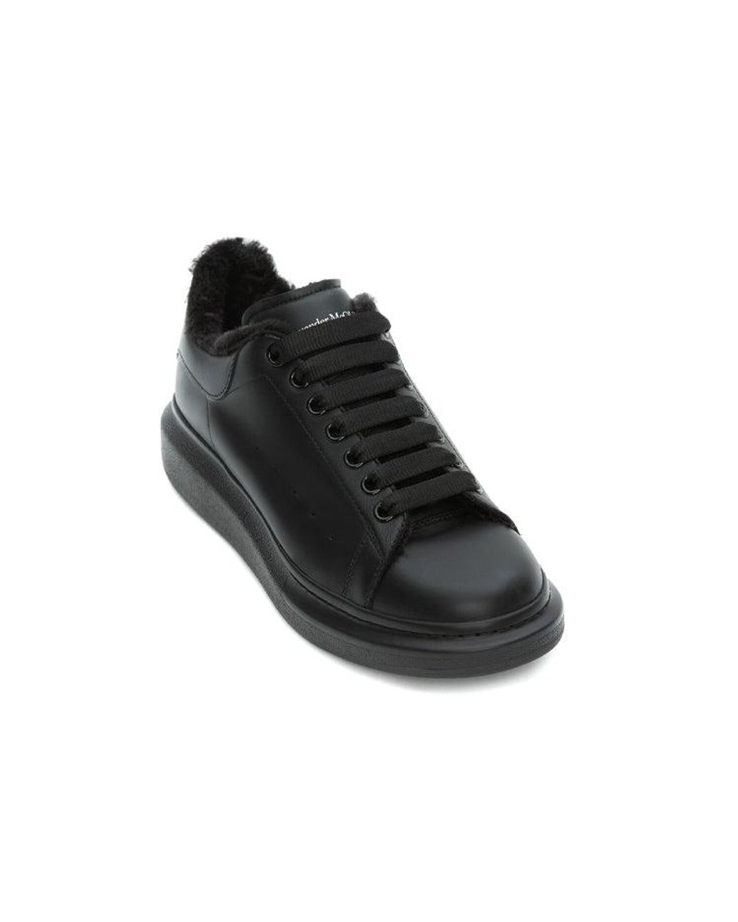 McQueen Black Oversized Sneaker Wool' for men